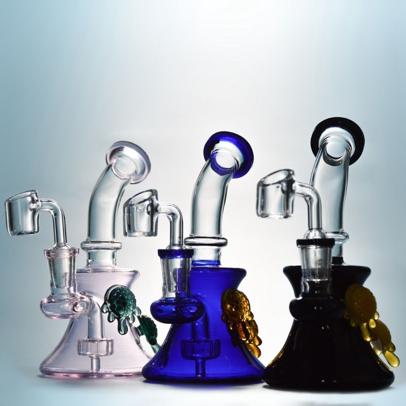 Showerhead Perc Beaker Bong Heady Glass Bongs Mini Oil Rig Bent Type