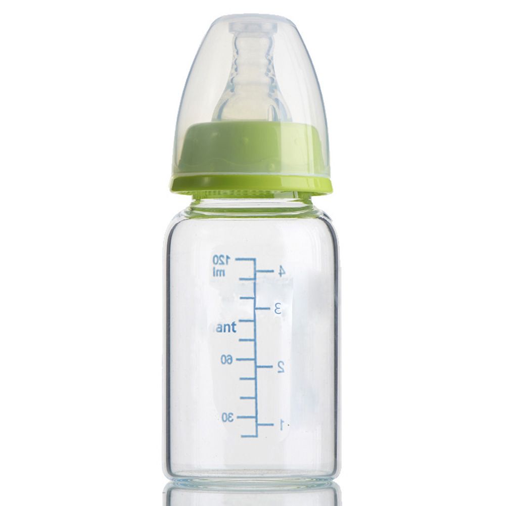 2020 120ml Infant Glass Feeding Bottle With Spoon Newborn Water