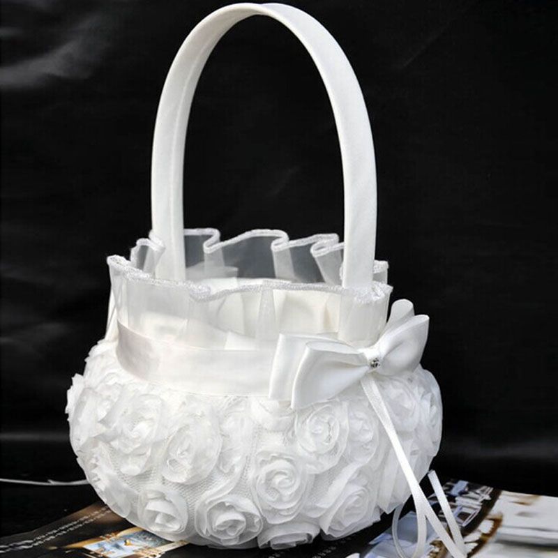 2019 Flower Girl Basket For Wedding Decoration Ceremony Party Love