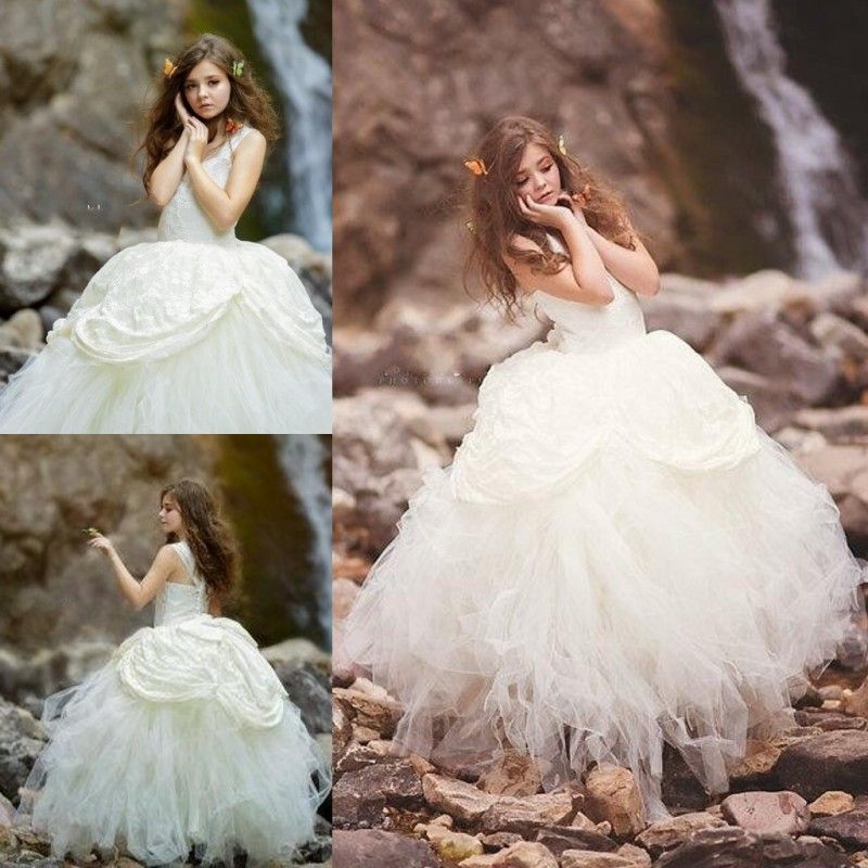 flower girl ivory dresses uk