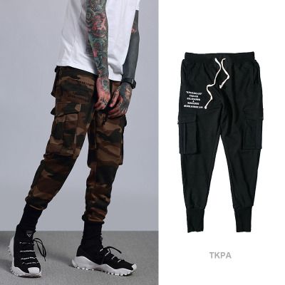 black cargo jogger pants
