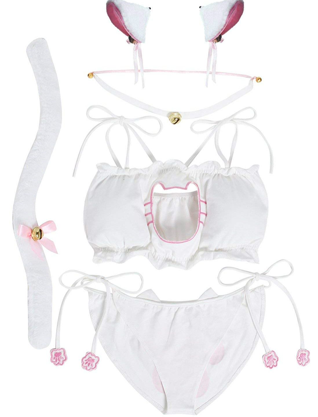 Compra Disfraz De Mujer Color Lencería Conjunto Gatito Cerradura Lindo  Atuendo Sexy Barato | Entrega Rápida Y Calidad | Es.Dhgate