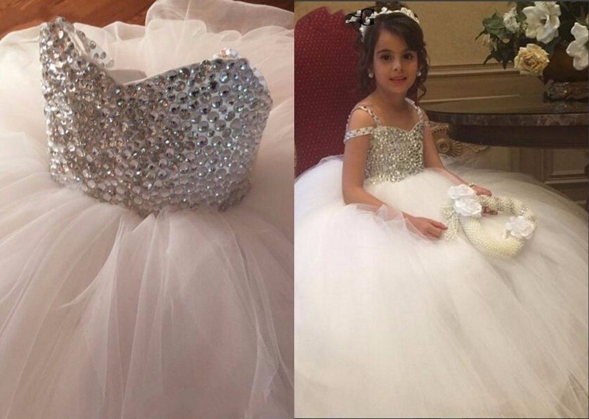 bling flower girl dresses