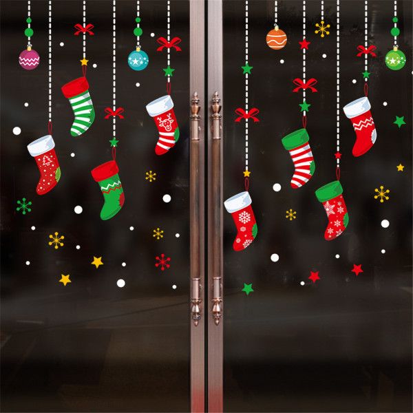 Diy Christmas Window Decorative Films Halloween Electrostatic Stickers Christmas Decorations For Home New Year 2019 Bedroom Decal Bedroom Decals For