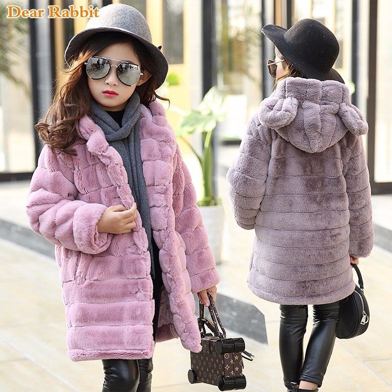 Compre Moda Invierno Cálido Niñas Ropa Prendas De Abrigo Niños Piel  Sintética Orejas De Conejo Abrigo Niños Chaqueta Chica Ropa Espesa Parkas A  39,12 € Del Indusrain | Es.Dhgate.Com