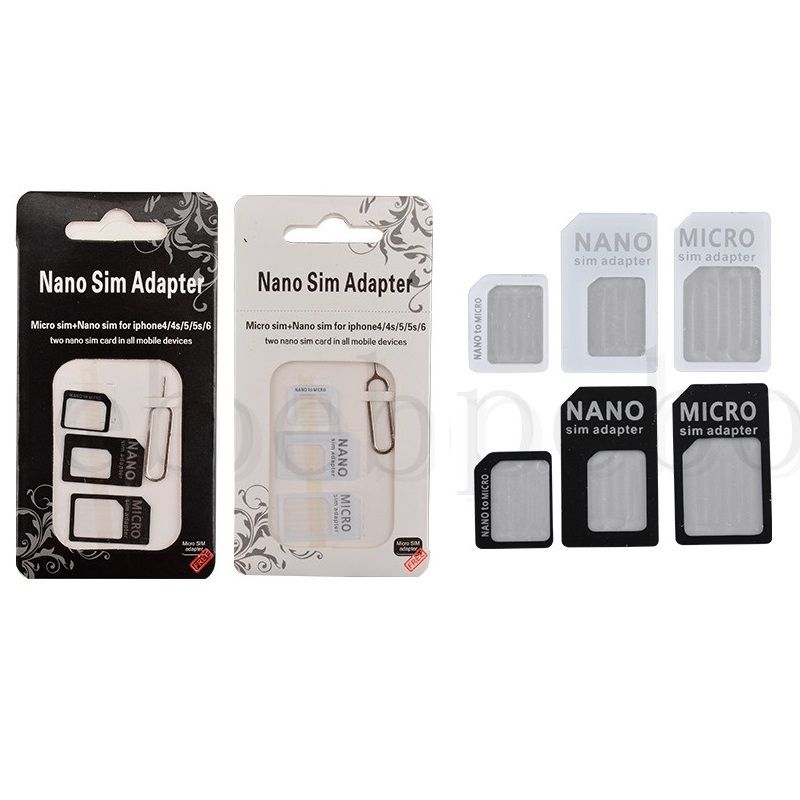 4 In 1 Nano Sim Card Adapter Micro Sim Card Adapter Standard
