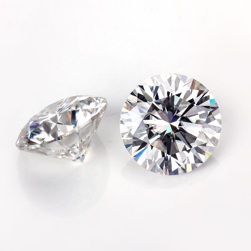 2020 Clear White Diamonds Ef Color 8.0mm Round Syn Moissanites Loose