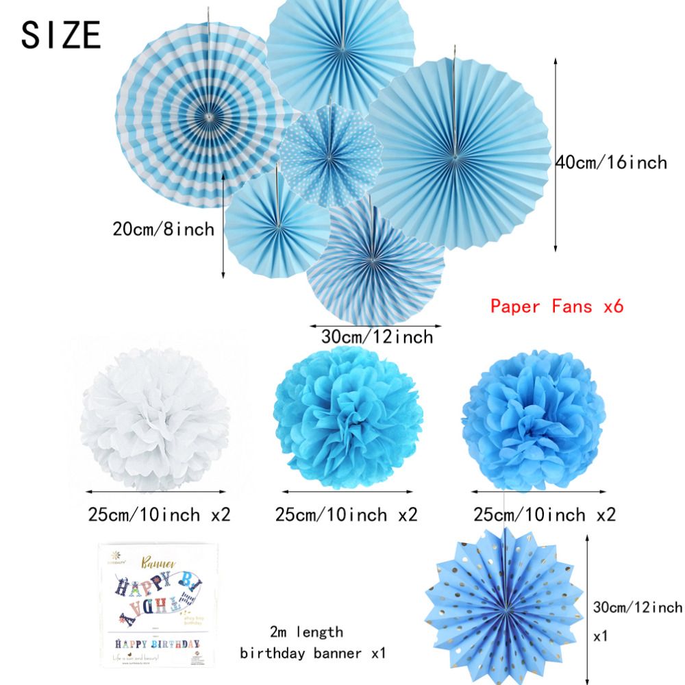 Acheter Bleu Blanc Partie Decoration Set Nautique Theme Joyeux