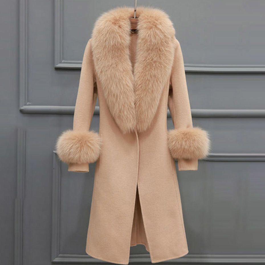 Grosshandel Frauen Wollmischungen Mantel Pelzkragen Wintermode Gurtel Mantel Buro Damen Elegante Luxus Grau Kamel Mantel Outwear D Von Shen8403 67 61 Auf De Dhgate Com Dhgate