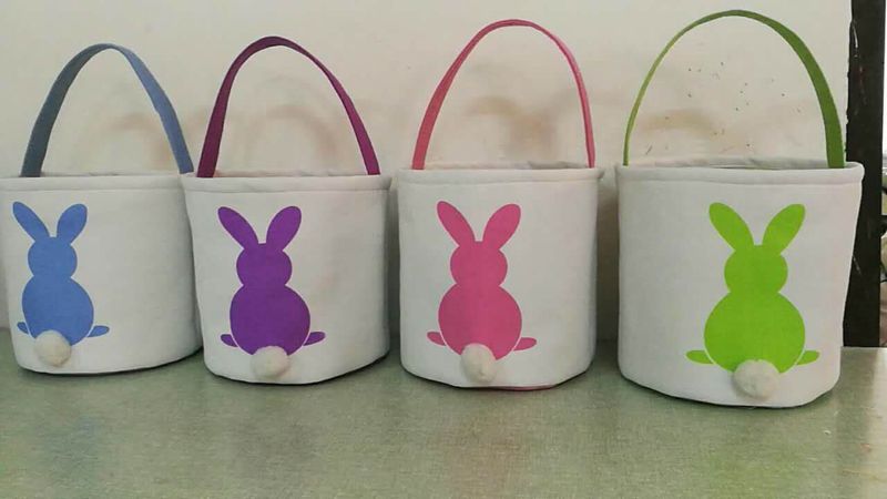 Easter Gift Bags with Easter Bunny Eggs Set of 4