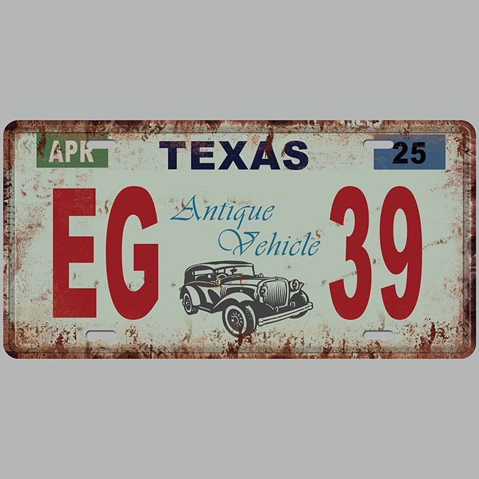 2021 Texas Eg 39 Antique Vehicle 3d Emboss Car Plates Number Usa License Plate Garage Plaque Metal Tin Sign Bar Decoration Vintage Home Decor From Luckyaboy 2 52 Dhgate Com