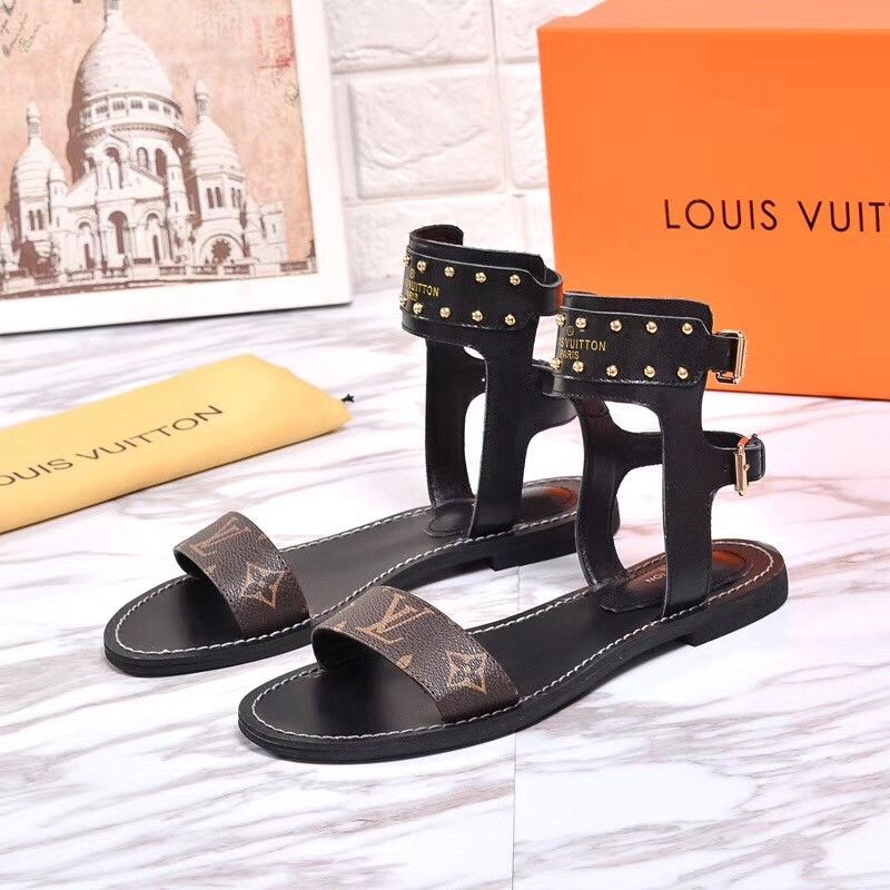 Acquista LOUIS VUITTON Sandalo In Pelle Con Stampa Stile Nomade Sandalo Con  Cinturino In Pelle Designer Suola In Pelle Stampata Piatta In Perfetto  Stile Sandali Size35 41 A 43,08 € Dal Yilufafa8888 | DHgate.Com