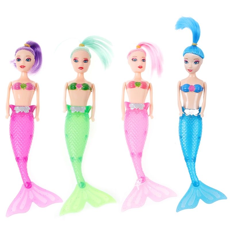 Small Size Mermaid Doll With LED Light 7.9 inch High Kids Girls Toy Gift Classic