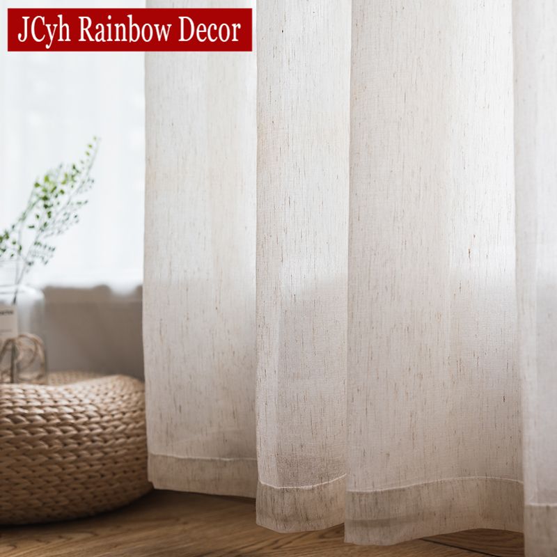 2019 Solid Tulle Curtains For Living Room Bedroom White Sheer