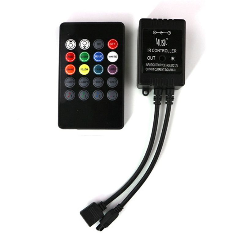 LED Music IR Controller 20key Remote Sound Sensor Without Battery For