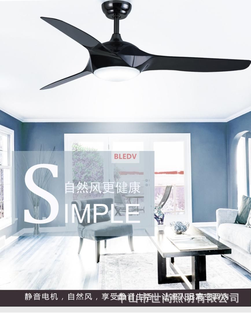 2019 Dimming 52 Inch Led White Black Ceiling Fans With Lights Remote Control Living Room Bedroom Home Ceiling Light Fan Lamp From Fried 285 32