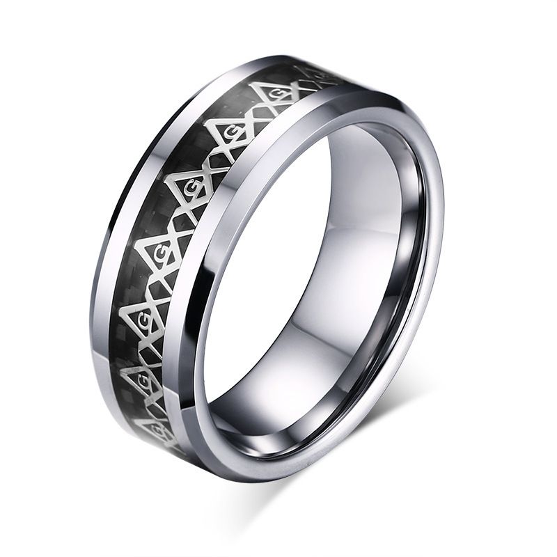 8MM MEN/'S TITANIUM BLACK CARBON FIBER WEDDING BAND RING SIZE 7-13