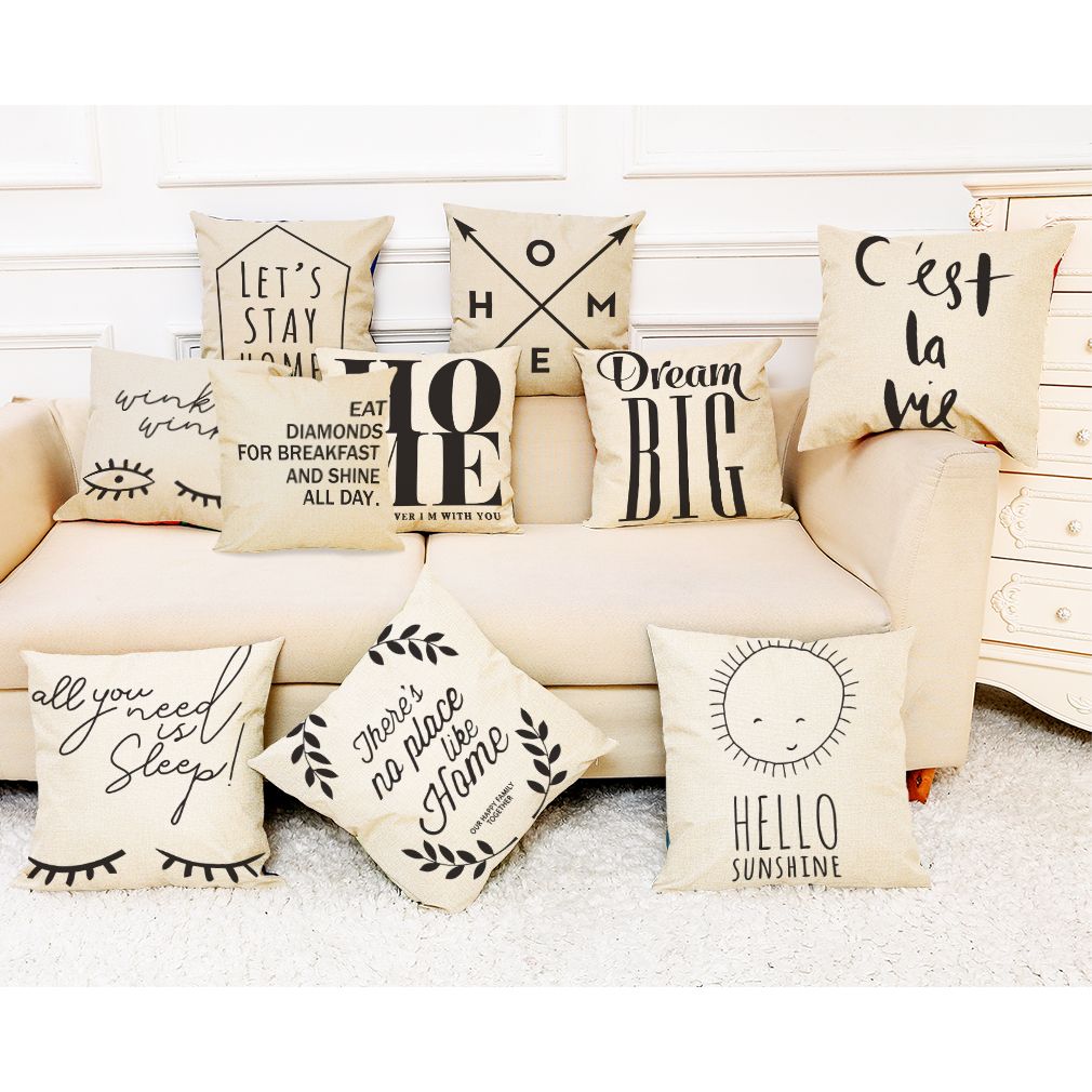 YS050609 YOUR SMILE Perfect Day Cotton Linen Square Decorative Throw Pillow Case Cushion Cover 18x18 Inch 45CM45CM YS050609 YOUR SMILE Perfect Day Cotton Linen Square Decorative Throw Pillow Case Cushion Cover 18x18 Inch 45CM45CM