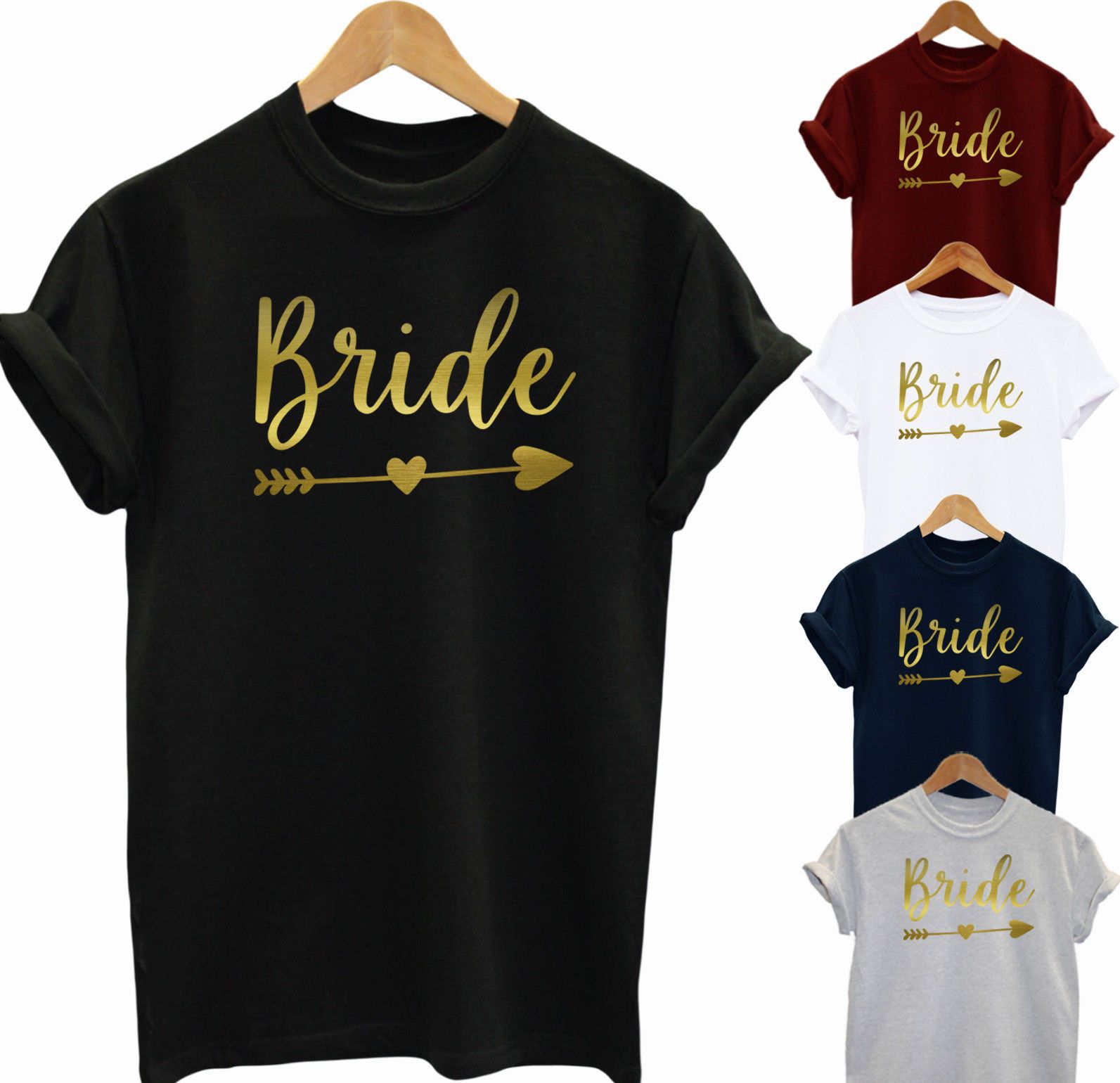 Ladies hen party t-shirts tops Bride Bridesmaid Mother of the bride red