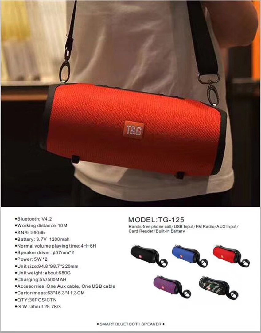tg 125 bluetooth speaker