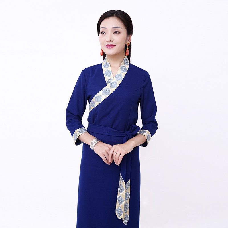 Acquista Primavera Estate Le Donne Vestono Abiti Tibetani Cinesi Minoranze Nazionali Vestiti Cangpao Tibet Lifestyle Abbigliamento Tradizionale Costume Tibetano A 35 94 Dal Fleming627 Dhgate Com