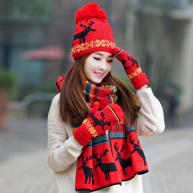 Winter Glove Scarf Set Women, Women Hat Scarf Sets Women