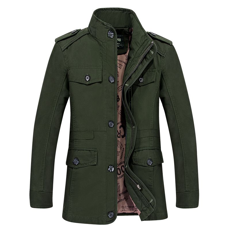 Veste longue verte homme Clearance