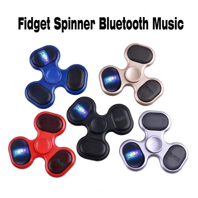 Hand Spinner Haut-Parleur Bluetooth Main Lumière Flash Tri-Bangers EDC Musique 