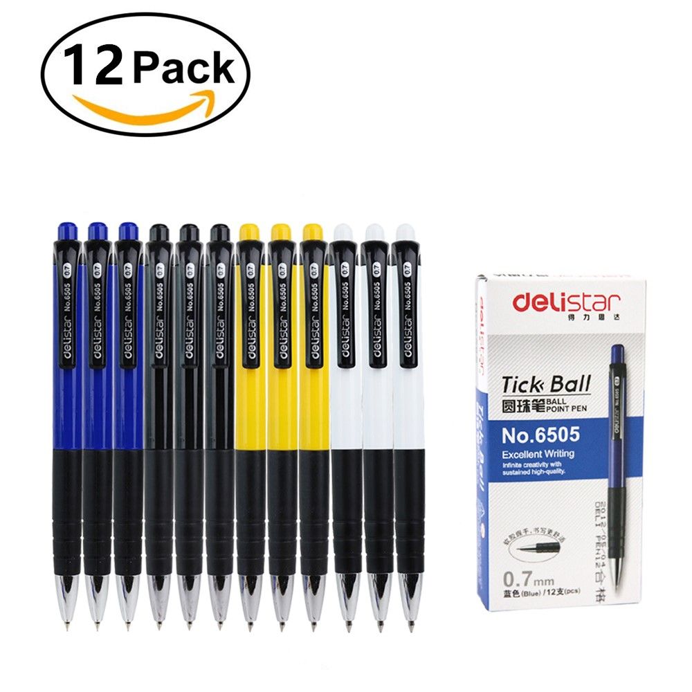 Pack Retractable Ballpoint Pen Comfortable Writing Ball Pen Fine