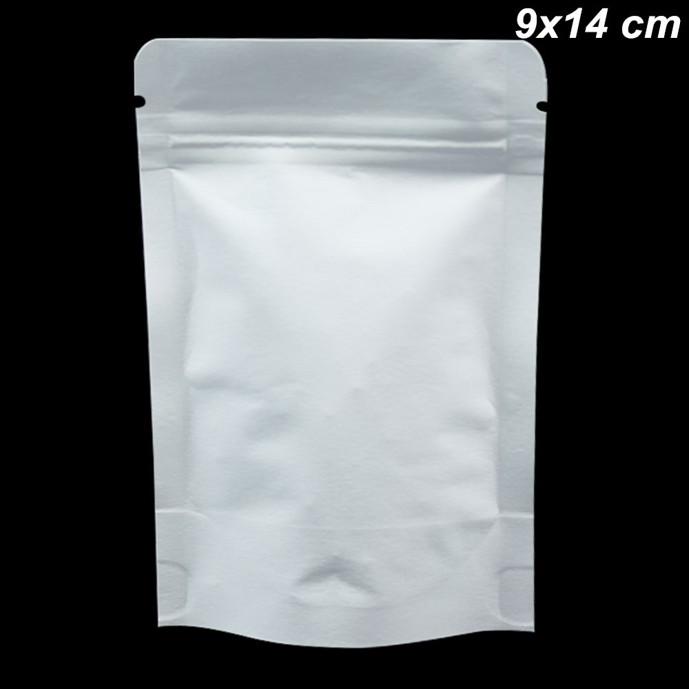 White Stand Up Kraft Paper Mylar Foil Bag for Zip Self Seal Lock Food Pack Pouch White Stand Up Kraft Paper Mylar Foil Bag for Zip Self Seal Lock Food Pack Pouch