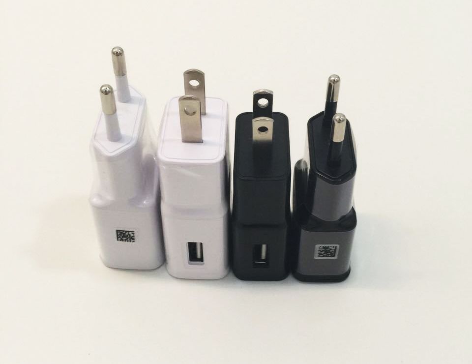 USB Wall Charger 5V 1A AC Travel Home Charger Adapter US EU Plug for Samsung Galaxy S3 S4 S5 I9600 Note 3 N9000 DHL Free