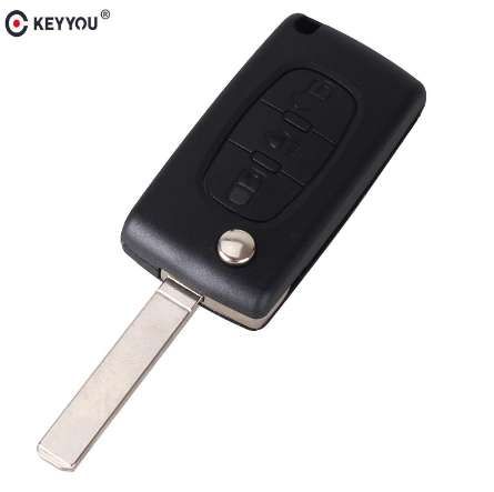 KEYYOU For Citroen C2 C3 C4 C5 C6 C8 3 Buttons Flip Remote Car Key Case  Cover Shell Fob VA2 Blade CE0523 From Delli, $4.53