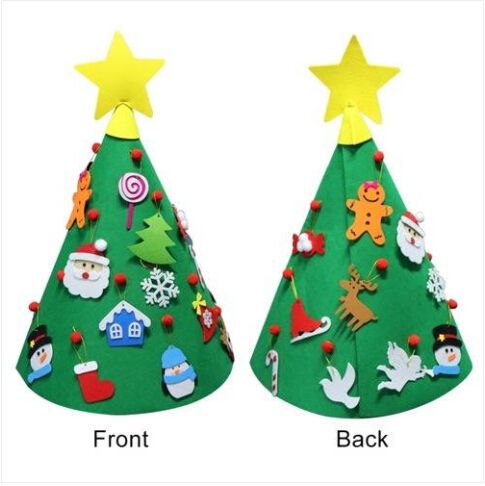 Enfants Arbre de Noël Craft Felt Toddler Enfants Noël À faire soi-même Décoration Cadeau 3D