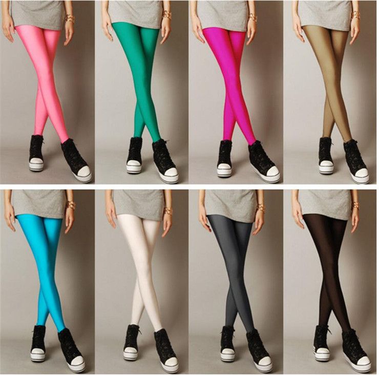 Leggings Fluorescenti Colorati Caramelle Donna 2018 Pantaloni Estivi Lucidi  Ad Alta Elasticità Sottili Nero Legging Allenamento Fitness Da 5,01 € |  DHgate Italy