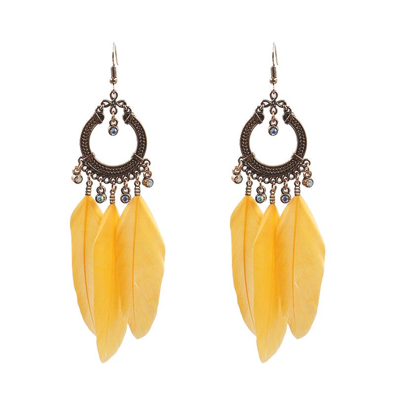 handmade feather earrings