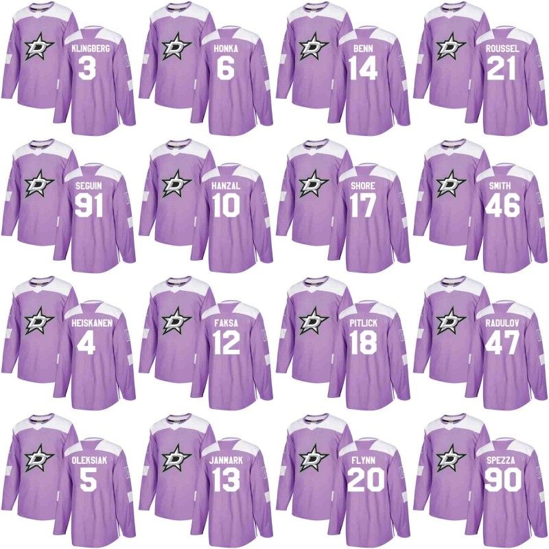 dallas stars cancer jersey