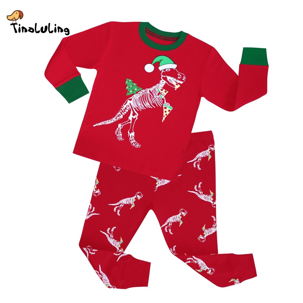 Baby Pyjamas Set,Toddler Long Sleeve Girls Cartoon Dinosaur Print Tops Star Pants Sleepwear Outfits for 2-8 Years Old