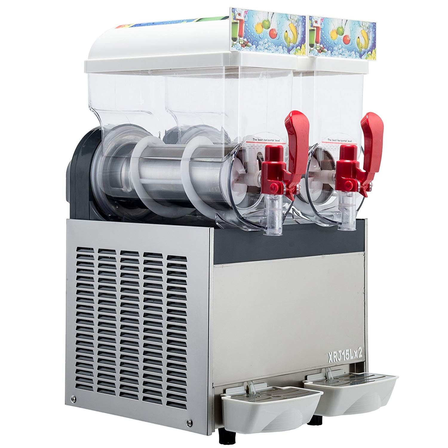 2 Tank Slush Frozen Ice Drink Slushie Machine FREE UK POSTAGE