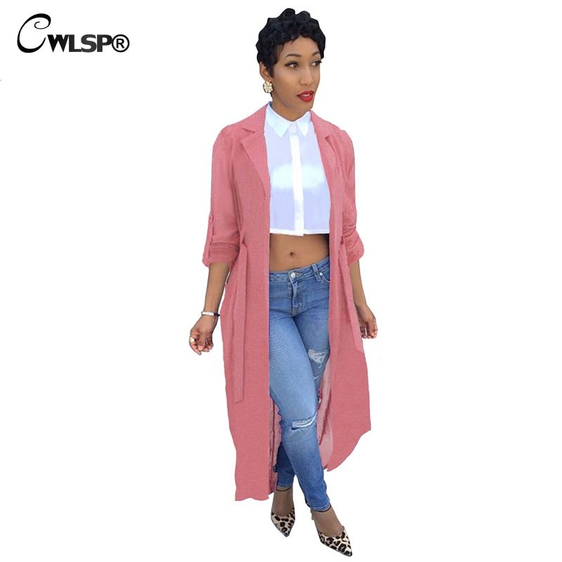 CWLSP Red Trench Coat Womens Spring 