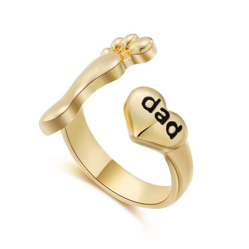 Acheter Pas Cher Vintage Papa Lettre Imprimer Bebe Empreinte Amour Forme Forme Anneaux Pour Femmes Hommes Bebe Ne Anniversaire Paternel Cadeau Anneau Du 2 46 Fr Dhgate