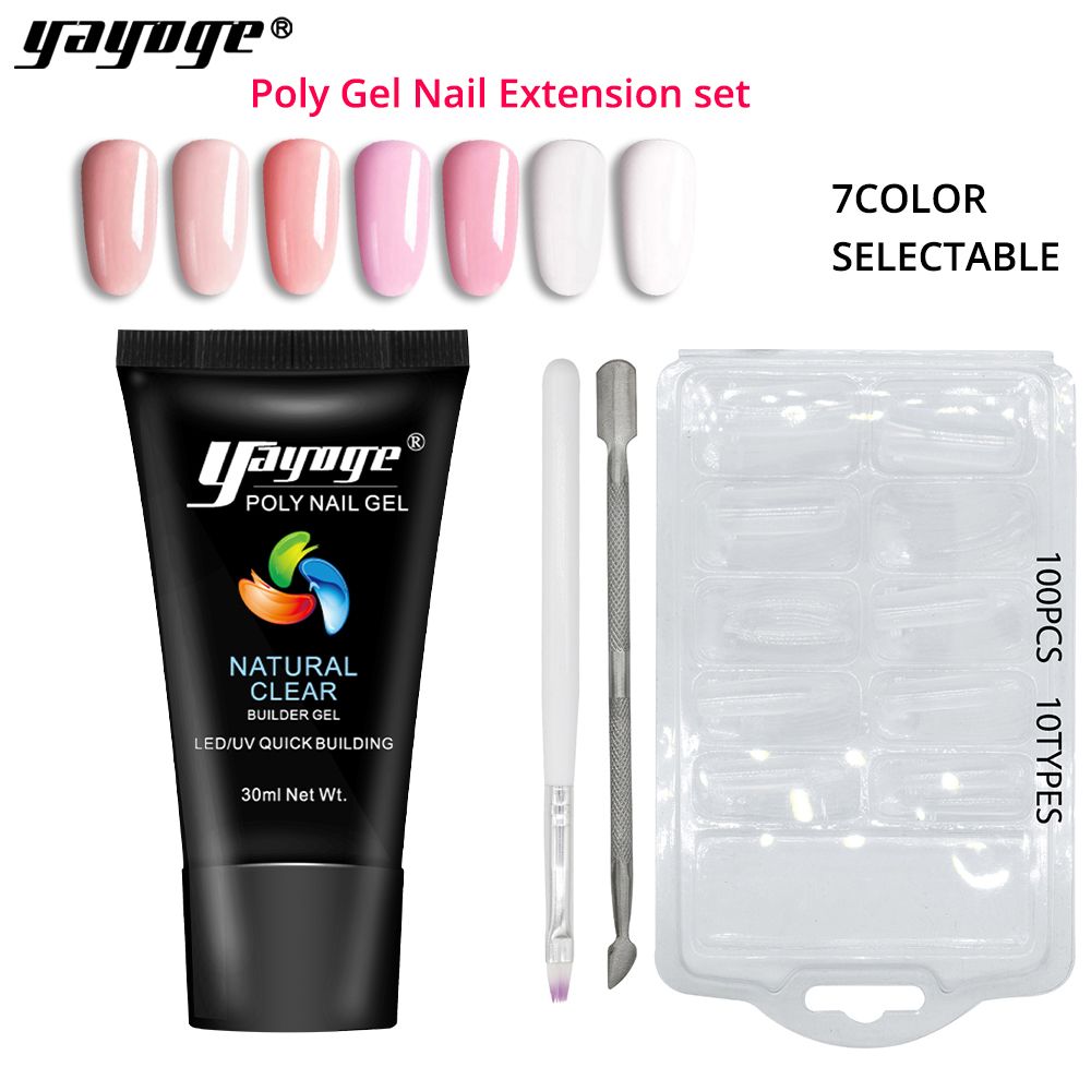 Yayoge Poly Gel Kit Nail Poly Builder Gel P26 30ml With Manicure Tools