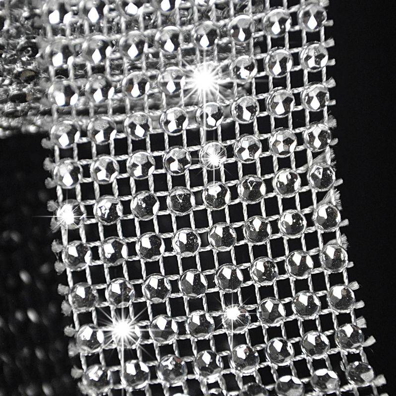 9m 4cm Silver Diamond Mesh Wedding Party Decorations Trim Wrap