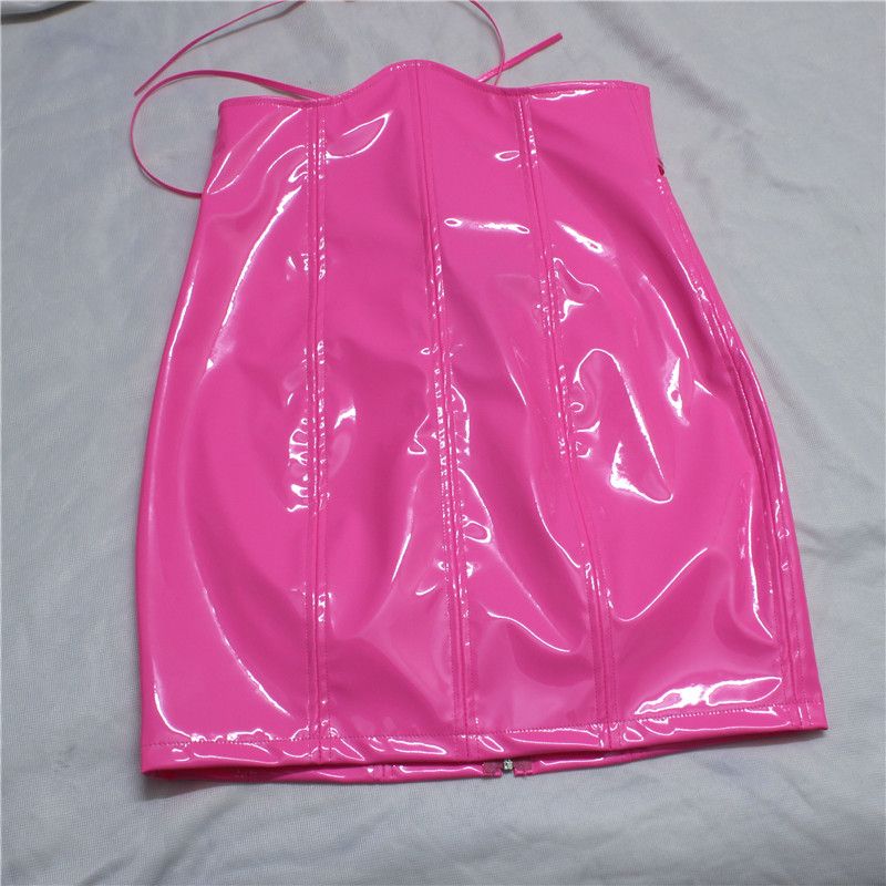High Waist Leather Skirt 2018 New, Hot Pink Leather Skirt