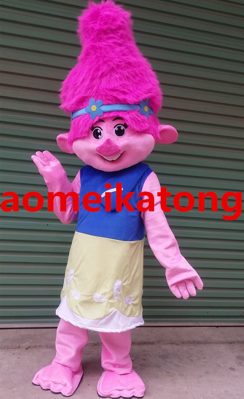 Poppy Dream TROLLS Ugly Doll Mascot Costume Adults Branch Birthday