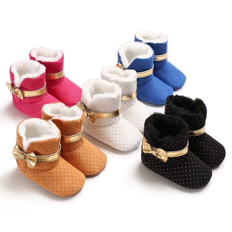 Compra Calzado Infantil De Invierno 0 1 Años De Edad, Para Bebés,  Interiores Y Exteriores, Con Fondo Suave Y Suave, Punto De Ola Dorado,  Zapatos Para Niños Pequeños Barato | Entrega Rápida