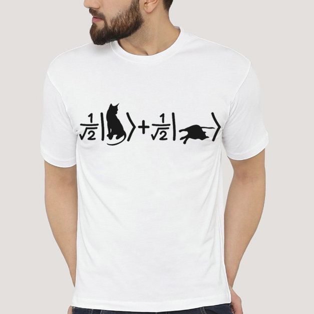 camiseta schrodinger cat