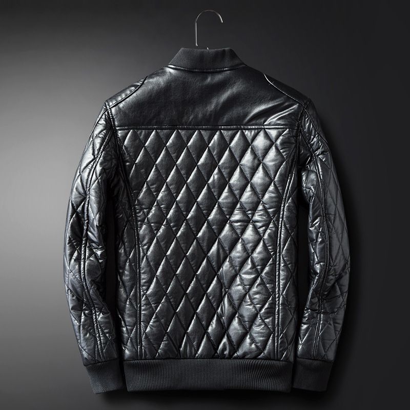 jaqueta engomada masculina