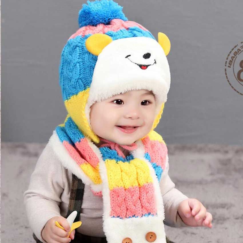 child's hat and scarf set
