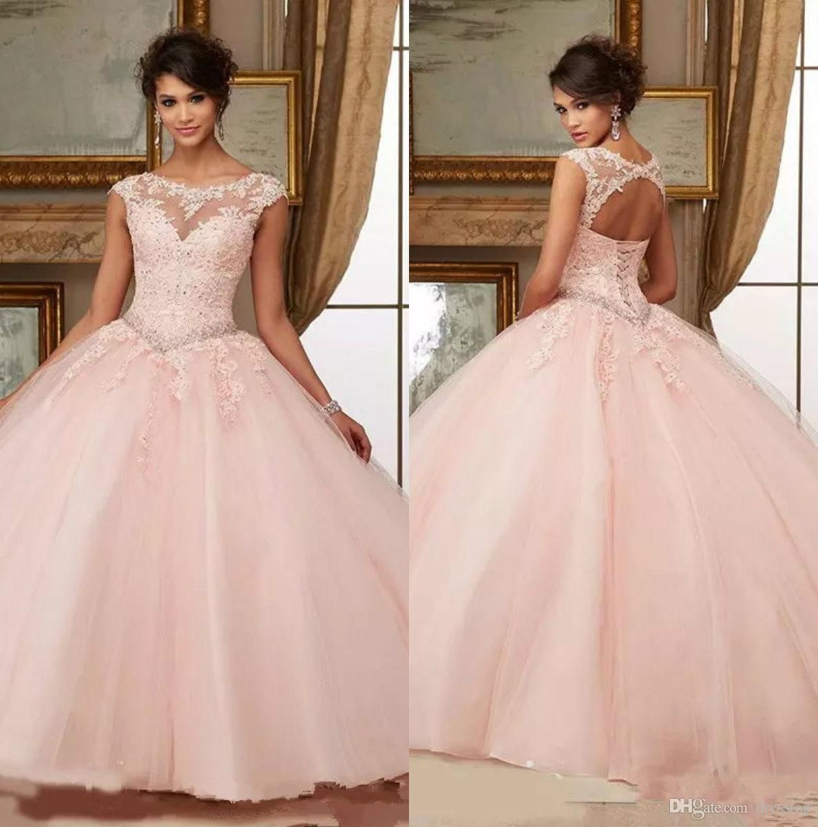 high neck quinceanera dresses
