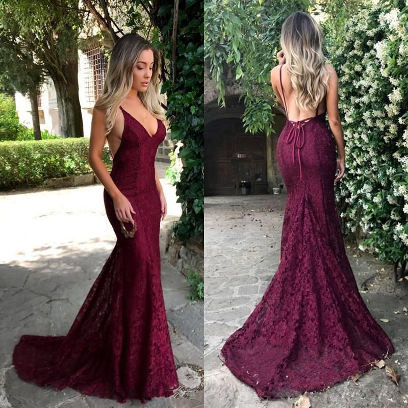 maroon tight prom dress